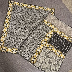 Company Store Quilted Shams 2 Standard/Euro embroidered textured Bohemian